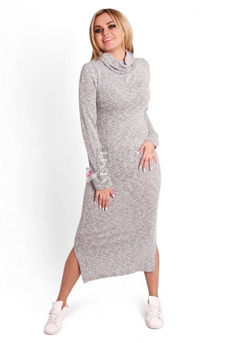 Серое меланжевое платье XC306 (105306)